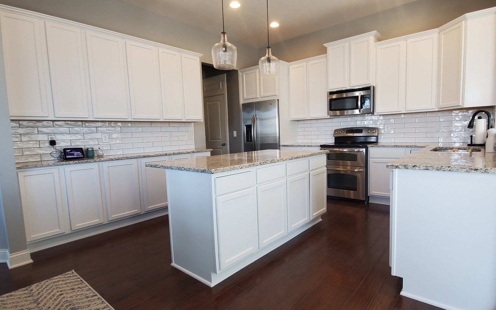 Kitchen cabinets painted white after — Segor Painting, Columbus OH