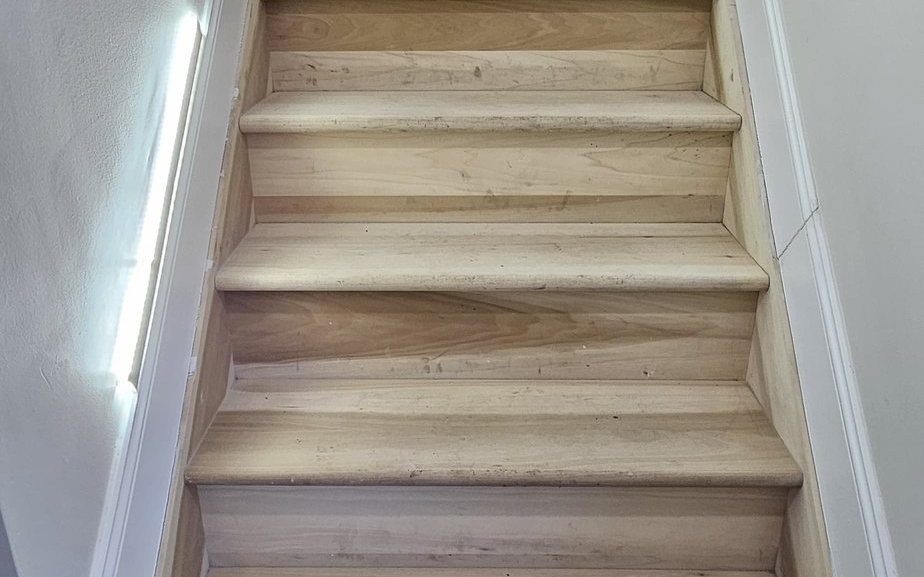 Staircase bare wood before Staircase bare wood before — Segor Painting, Columbus OH