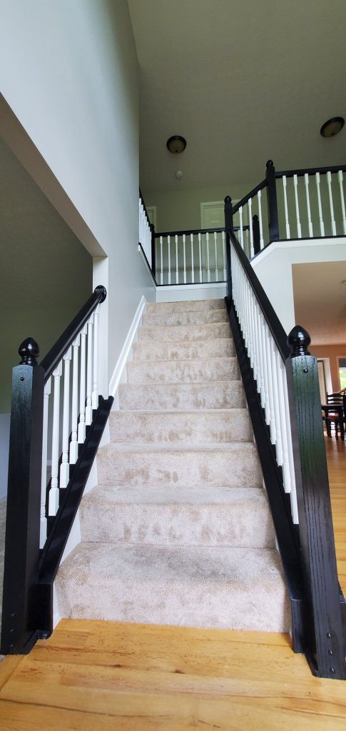 Stair rail repaint — Segor Painting