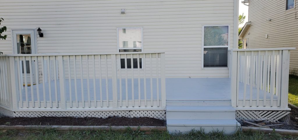 Deck rail prep — Segor Painting